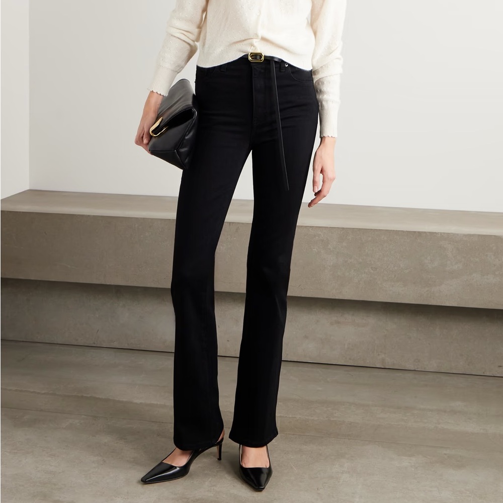 Frame Denim Black Flare Jeans